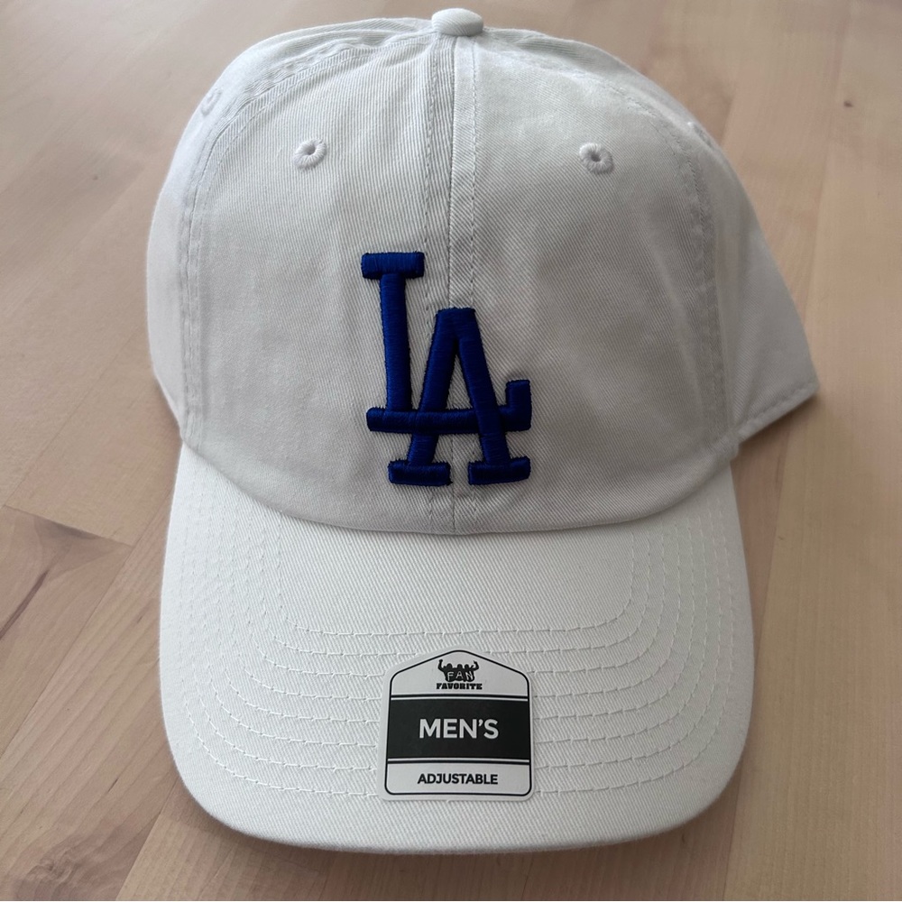 LA White And Blue Baseball Cap, Adjustable Strap, Men’s Size